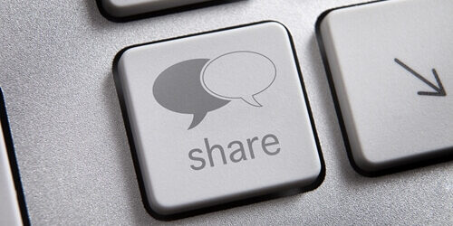 keyboard share button for Facebook advertisements