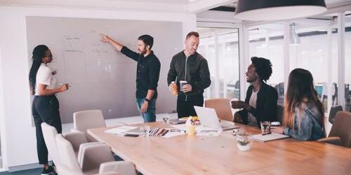 creative marketing managed services meeting brainstorm