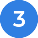 number 3 in a blue circle