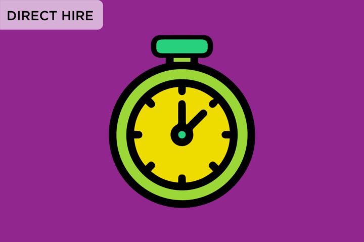 stopwatch to symbolize quick hiring process