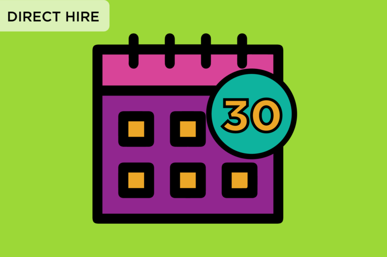 calendar icon to symbolize hiring surplus in 30 days