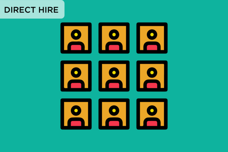 three rows of simple avatars to symbolize many candidates