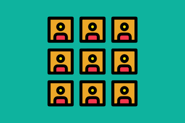 three rows of simple avatars to symbolize many candidates