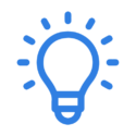 profiles case study lightbulb solution icon