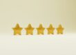 five stars to symbolize satisfaction